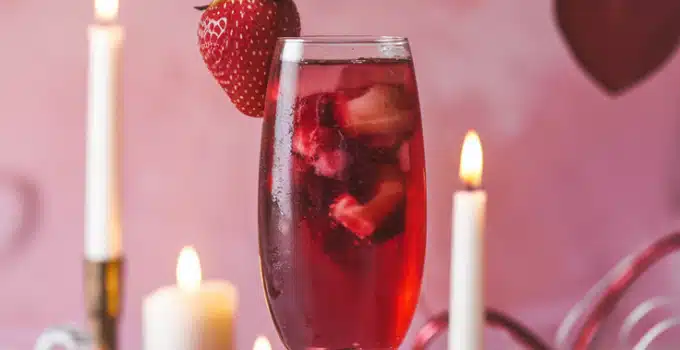 Strawberry Hibiscus Honey Mocktail